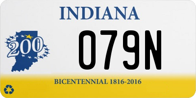 IN license plate 079N