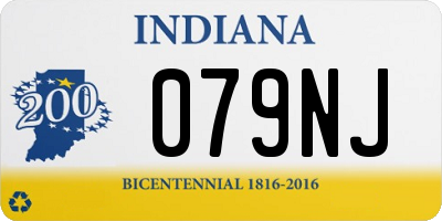 IN license plate 079NJ