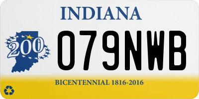IN license plate 079NWB