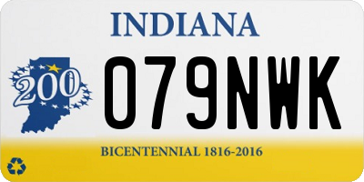 IN license plate 079NWK