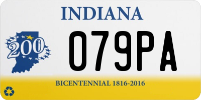 IN license plate 079PA