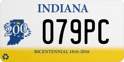 IN license plate 079PC