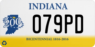 IN license plate 079PD