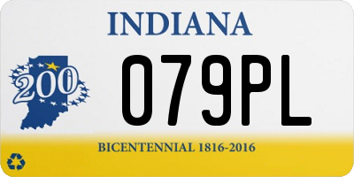 IN license plate 079PL