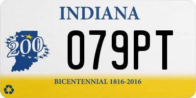 IN license plate 079PT
