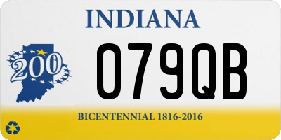 IN license plate 079QB
