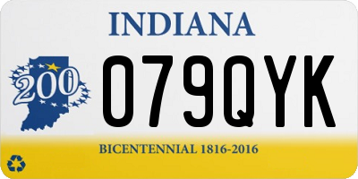 IN license plate 079QYK