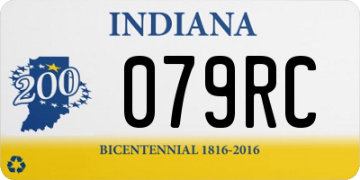 IN license plate 079RC