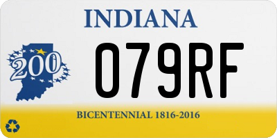 IN license plate 079RF