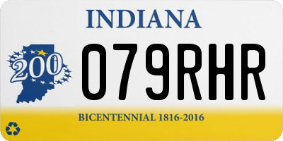 IN license plate 079RHR