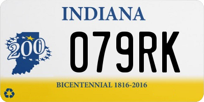 IN license plate 079RK