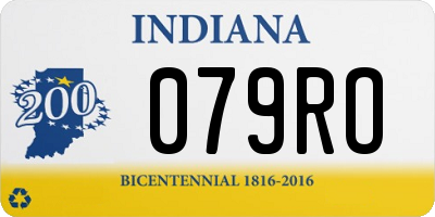 IN license plate 079RO