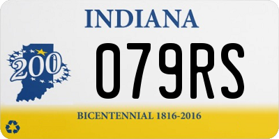 IN license plate 079RS