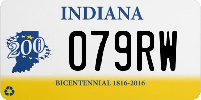 IN license plate 079RW