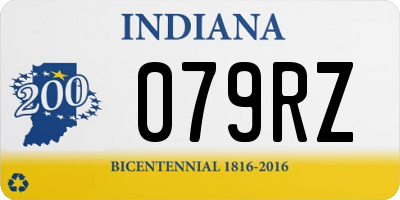 IN license plate 079RZ