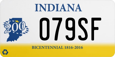 IN license plate 079SF