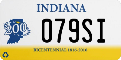 IN license plate 079SI
