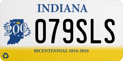 IN license plate 079SLS