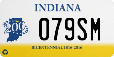 IN license plate 079SM