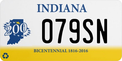 IN license plate 079SN