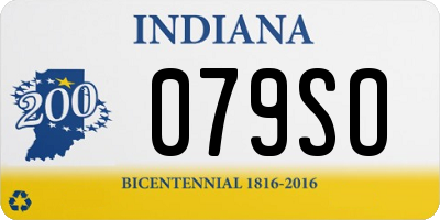 IN license plate 079SO