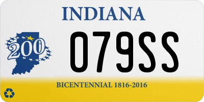 IN license plate 079SS