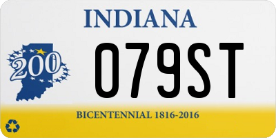 IN license plate 079ST