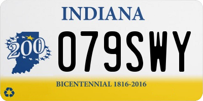 IN license plate 079SWY