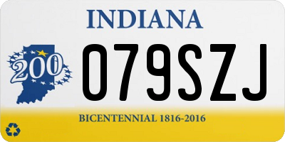 IN license plate 079SZJ