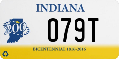 IN license plate 079T