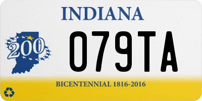 IN license plate 079TA