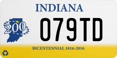 IN license plate 079TD