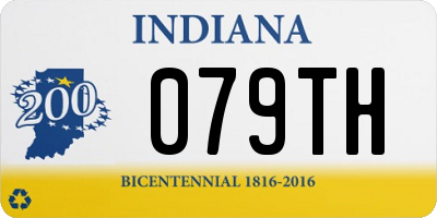 IN license plate 079TH