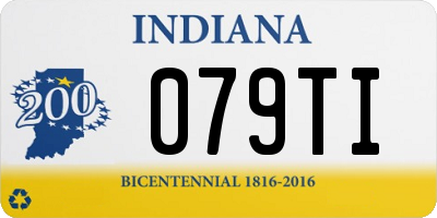 IN license plate 079TI