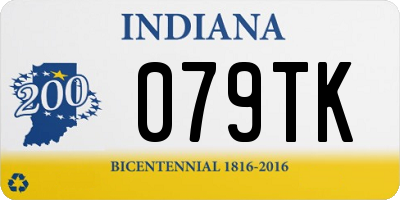 IN license plate 079TK