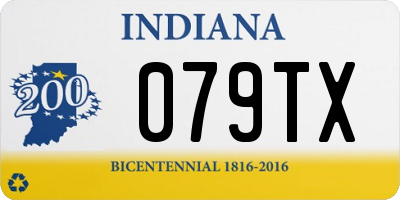 IN license plate 079TX