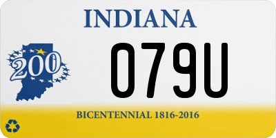 IN license plate 079U