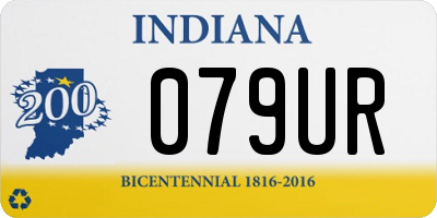IN license plate 079UR