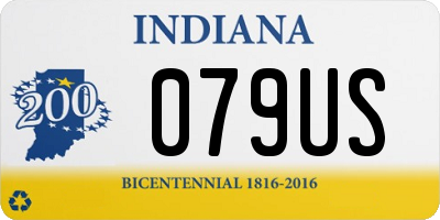 IN license plate 079US