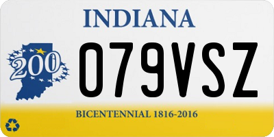 IN license plate 079VSZ