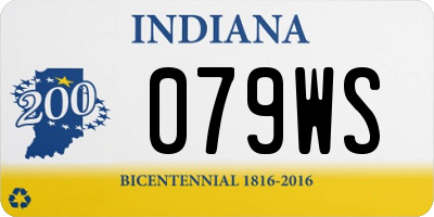 IN license plate 079WS