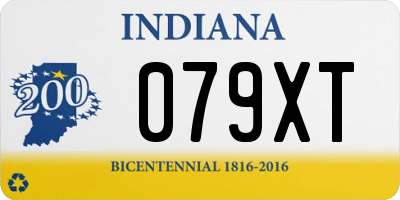 IN license plate 079XT