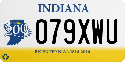 IN license plate 079XWU