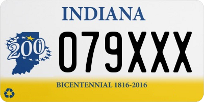IN license plate 079XXX
