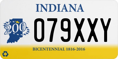 IN license plate 079XXY