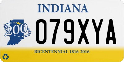 IN license plate 079XYA