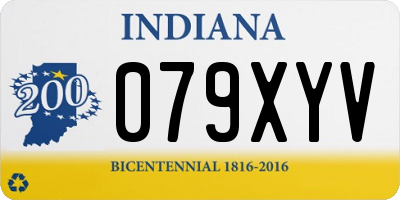 IN license plate 079XYV