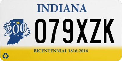 IN license plate 079XZK