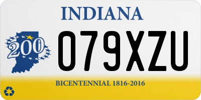 IN license plate 079XZU