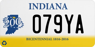 IN license plate 079YA